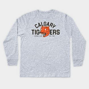 Defunct Calgary Tigers Hockey Team Kids Long Sleeve T-Shirt